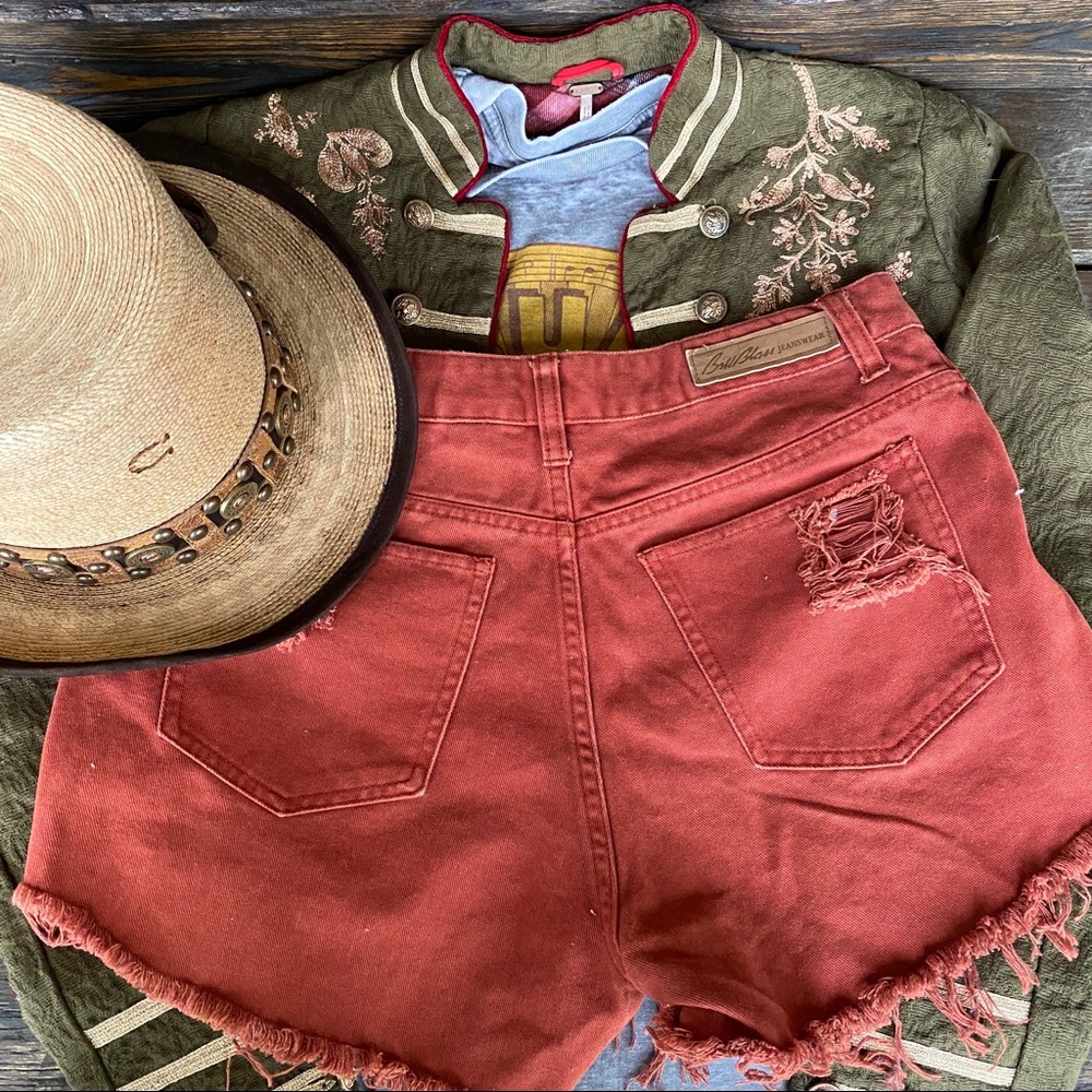 VINTAGE BILL BLASS DENIM CUTOFFS BRICK WASH sz 10